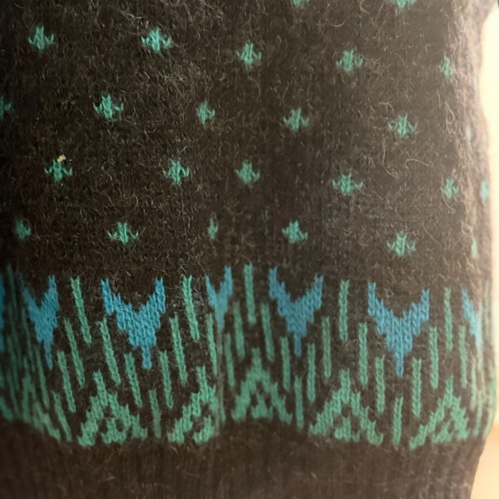 Álafoss Icewool‎ Iceland Wool Sweater Nordic Fair Isle Made Iceland M Vtg